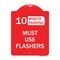 Signmission Must Use Flashers Choose Your Limit Minute Parking, Red & White Alum Sign, 18" x 24", RW-1824-23867 A-DES-RW-1824-23867 - alternate 1